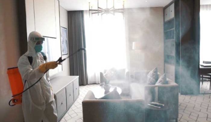penyemprotan disinfektan